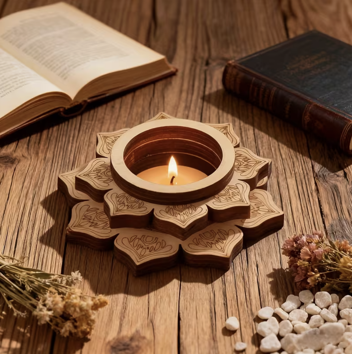 Mandala Candle Holder And Tea Light